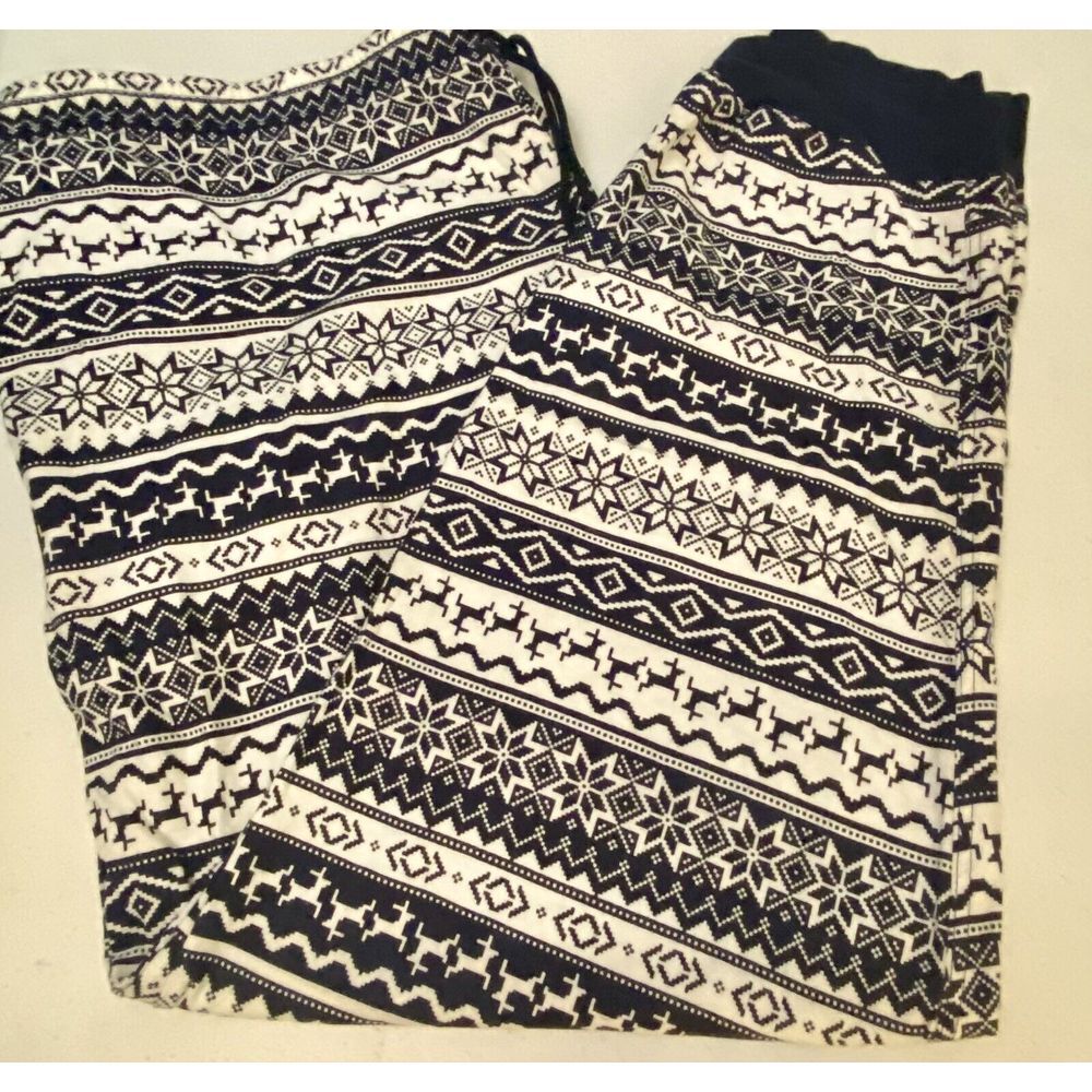 NWT Goodfellow 4XB Fair Isle Navy Cream Jogger Pj Pants‎ Holiday Loungewear